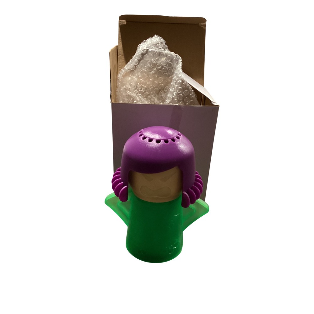 Angry Mama Microwave Cleaner Steam Cleaner Purple Green Kitchen Gadget New Box
